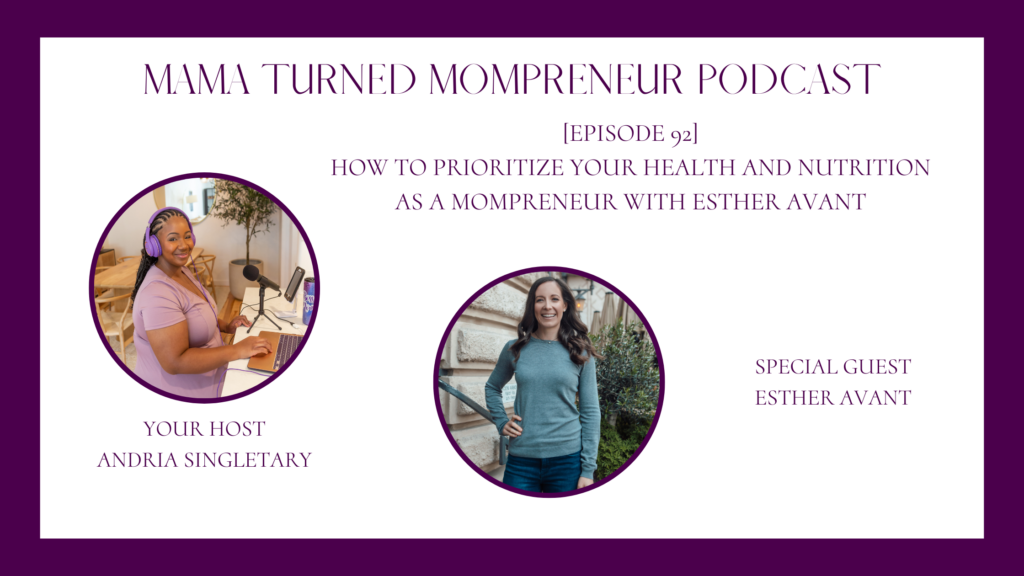 health and nutrition as a mompreneur