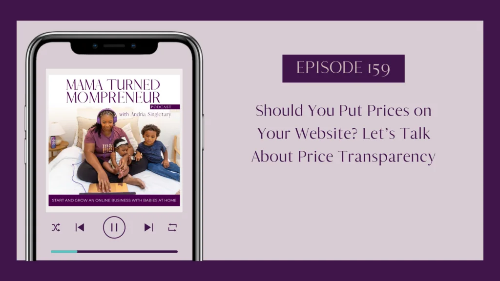 should you put prices on your website