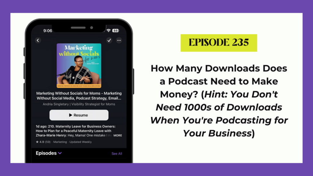 how many downloads does a podcast need to make money